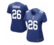Women Nike New York Giants #26 Orleans Darkwa Game Royal Blue Team Color NFL Jersey