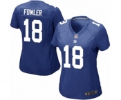 Women's New York Giants #18 Bennie Fowler Game Royal Blue Team Color Football Jersey