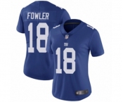 Women's New York Giants #18 Bennie Fowler Royal Blue Team Color Vapor Untouchable Limited Player Football Jersey
