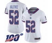 Women's New York Giants #52 Alec Ogletree Limited White Rush Vapor Untouchable 100th Season Football Jersey
