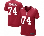 Women's New York Giants #74 Mike Remmers Game Red Alternate Football Jersey