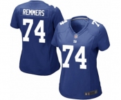 Women's New York Giants #74 Mike Remmers Game Royal Blue Team Color Football Jersey