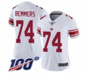 Women's New York Giants #74 Mike Remmers White Vapor Untouchable Limited Player 100th Season Football Jersey