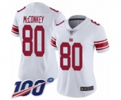 Women's New York Giants #80 Phil McConkey White Vapor Untouchable Limited Player 100th Season Football Jersey