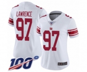 Women's New York Giants #97 Dexter Lawrence White Vapor Untouchable Limited Player 100th Season Football Jersey