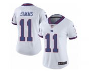 Women's Nike New York Giants #11 Phil Simms Limited White Rush NFL Jersey