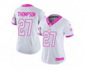 Women's Nike New York Giants #27 Darian Thompson Limited White-Pink Rush Fashion NFL Jersey Women's Nike New York Giants #27 Darian Thompson Limited White-Pink Rush Fashion NFL Jersey