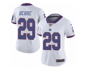 Women's Nike New York Giants #29 Nat Berhe Limited White Rush NFL Jersey