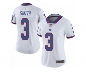 Women's Nike New York Giants #3 Geno Smith Limited White Rush NFL Jersey