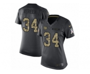 Women's Nike New York Giants #34 Shane Vereen Limited Black 2016 Salute to Service NFL Jersey