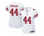 Women's Nike New York Giants #44 Mark Herzlich Game White NFL Jersey