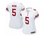 Women's Nike New York Giants #5 Davis Webb Limited White NFL Jersey
