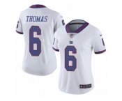 Women's Nike New York Giants #6 Logan Thomas Limited White Rush NFL Jersey