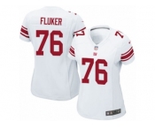 Women's Nike New York Giants #76 D.J. Fluker Limited White NFL Jersey