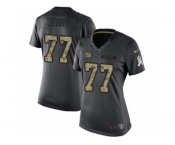 Women's Nike New York Giants #77 John Jerry Limited Black 2016 Salute to Service NFL Jersey