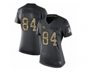 Women's Nike New York Giants #84 Larry Donnell Limited Black 2016 Salute to Service NFL Jersey