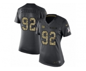Women's Nike New York Giants #92 Michael Strahan Limited Black 2016 Salute to Service NFL Jersey Women's Nike New York Giants #92 Michael Strahan Limited Black 2016 Salute to Service NFL Jersey