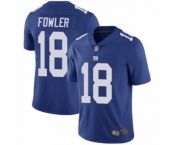 Youth New York Giants #18 Bennie Fowler Royal Blue Team Color Vapor Untouchable Limited Player Football Jersey