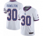 Youth New York Giants #30 Antonio Hamilton Limited White Rush Vapor Untouchable Football Jersey