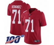 Youth New York Giants #71 Will Hernandez Red Limited Red Inverted Legend 100th Season Football Jersey