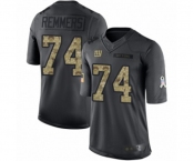 Youth New York Giants #74 Mike Remmers Limited Black 2016 Salute to Service Football Jersey