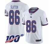 Youth New York Giants #86 Darius Slayton Limited White Rush Vapor Untouchable 100th Season Football Jersey