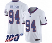 Youth New York Giants #94 Dalvin Tomlinson Limited White Rush Vapor Untouchable 100th Season Football Jersey