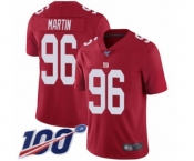 Youth New York Giants #96 Kareem Martin Red Limited Red Inverted Legend 100th Season Football Jersey