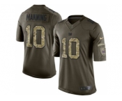 Youth Nike New York Giants #10 Eli Manning Green Salute to Service Jerseys