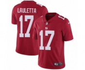 Youth Nike New York Giants #17 Kyle Lauletta Red Alternate Vapor Untouchable Limited Player NFL Jersey