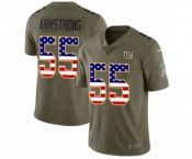 Youth Nike New York Giants #55 Ray-Ray Armstrong Limited Olive USA Flag 2017 Salute to Service NFL Jersey