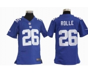 nike youth nfl jerseys new york giants #26 rolle blue[nike]
