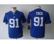 nike youth nfl jerseys new york giants #91 tuck blue[nike limited]