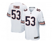 Men Nike Chicago Bears #53 John Timu Game White NFL Jersey