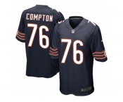 Men Nike Chicago Bears #76 Tom Compton Game Navy Blue Team Color NFL Jersey