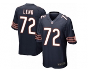 Men's Nike Chicago Bears #72 Charles Leno Game Navy Blue Team Color NFL Jersey