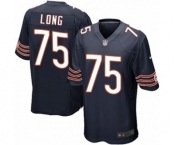 Men's Nike Chicago Bears #75 Kyle Long Game Navy Blue Team Color NFL Jersey
