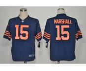 nike nfl jerseys chicago bears #15 marshall blue throwback[game]
