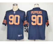 nike nfl jerseys chicago bears #90 julius peppers blue throwback[game]
