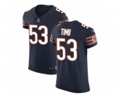Men Nike Chicago Bears #53 John Timu Navy Blue Team Color Vapor Untouchable Elite Player NFL Jersey