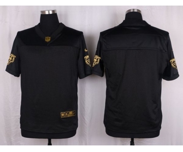 nike nfl jerseys chicago bears blank black gold collection[Elite]