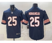 Men's Chicago Bears #25 Kyle Monangai Navy Vapor Untouchable Football Stitched Jersey