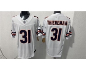 Men's Chicago Bears #31 Dillon Thieneman White 2026 F.U.S.E. Vapor Untouchable Limited Football Stitched Jersey Men's Chicago Bears #31 Dillon Thieneman White 2026 F.U.S.E. Vapor Untouchable Limited Football Stitched Jersey