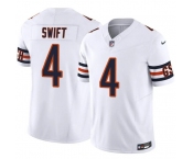 Men's Chicago Bears #4 D'Andre Swift White 2025 F.U.S.E. Vapor Untouchable Limited Football Stitched Jersey Men's Chicago Bears #4 D'Andre Swift White 2025 F.U.S.E. Vapor Untouchable Limited Football Stitched Jersey