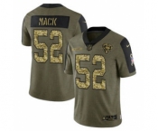 Men's Chicago Bears #52 Khalil Mack 2021 Olive Camo Salute To Service Limited Stitched Football Jersey