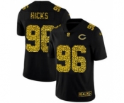 Men's Chicago Bears #96 Akiem Hicks Black Leopard Print Fashion Vapor Limited Football Jersey