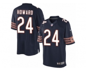 Men's Nike Chicago Bears #24 Jordan Howard Limited Navy Blue Team Color NFL Jersey