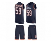 Men's Nike Chicago Bears #59 Danny Trevathan Limited Navy Blue Tank Top Suit NFL Jersey