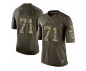 Men's Nike Chicago Bears #71 Josh Sitton Limited Green Salute to Service NFL Jersey