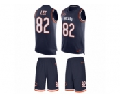 Men's Nike Chicago Bears #82 Khari Lee Limited Navy Blue Tank Top Suit NFL Jersey